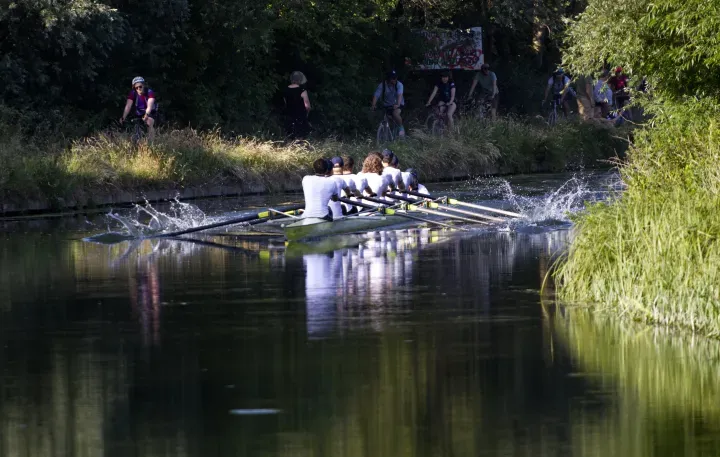 May Bumps 2025 racing on the River Cam