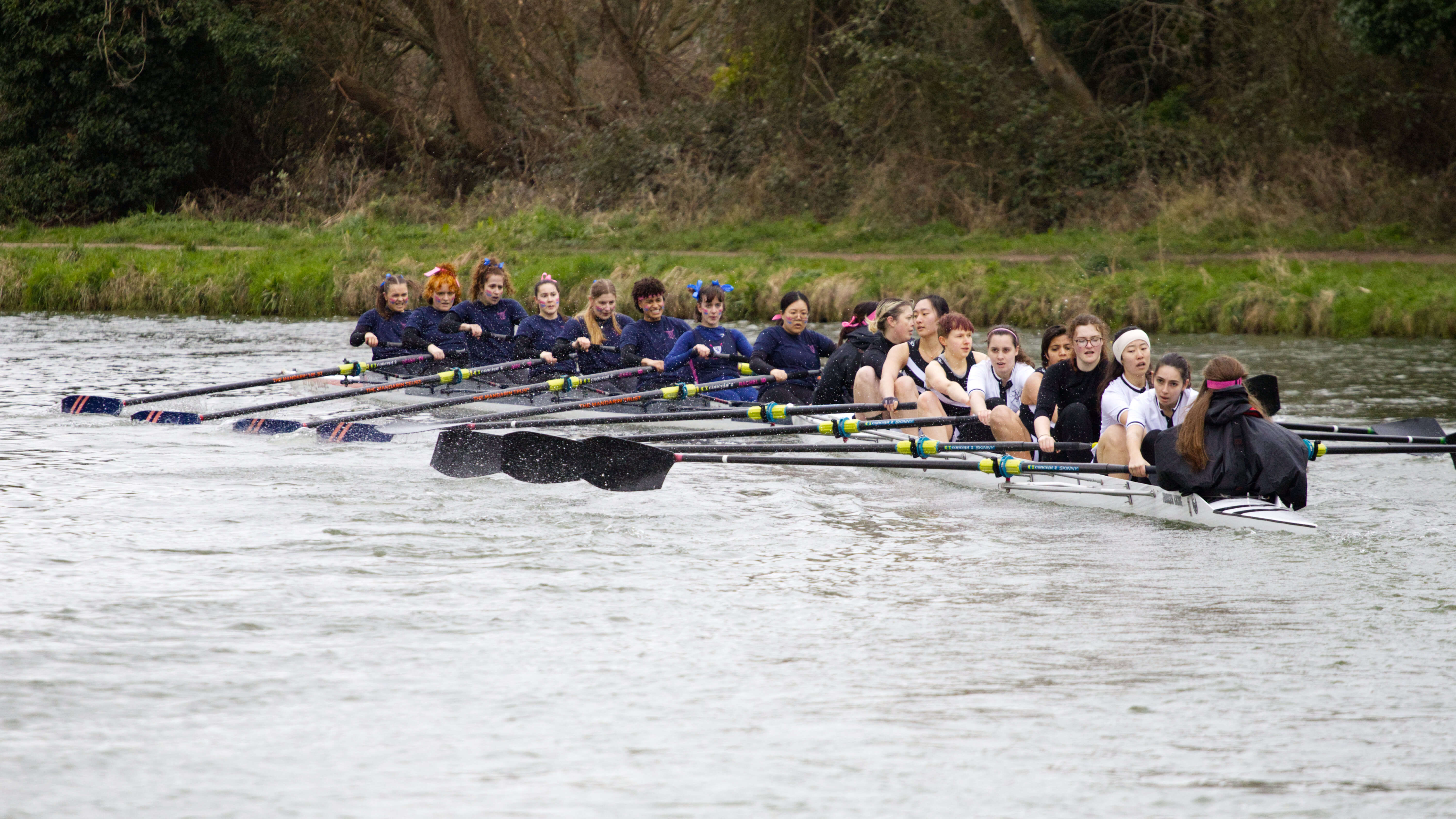 A bump taking place during a bumps race